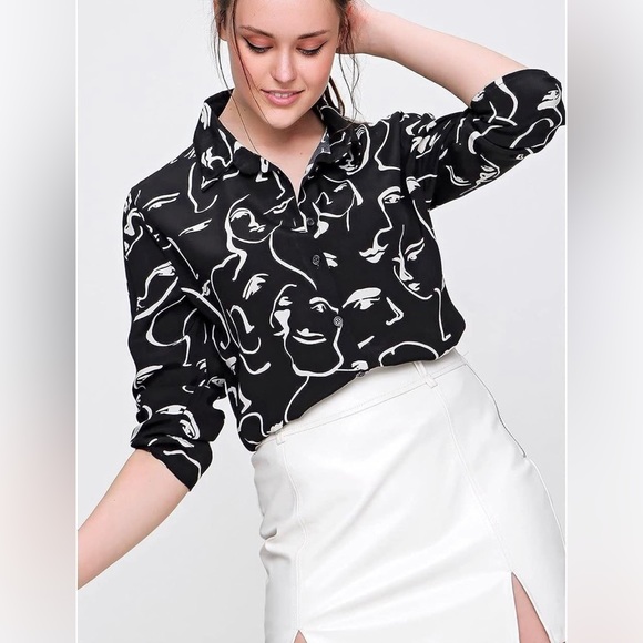 Long Sleeve Button Down Shirts Dressy Casual Tops - Picture 4 of 8